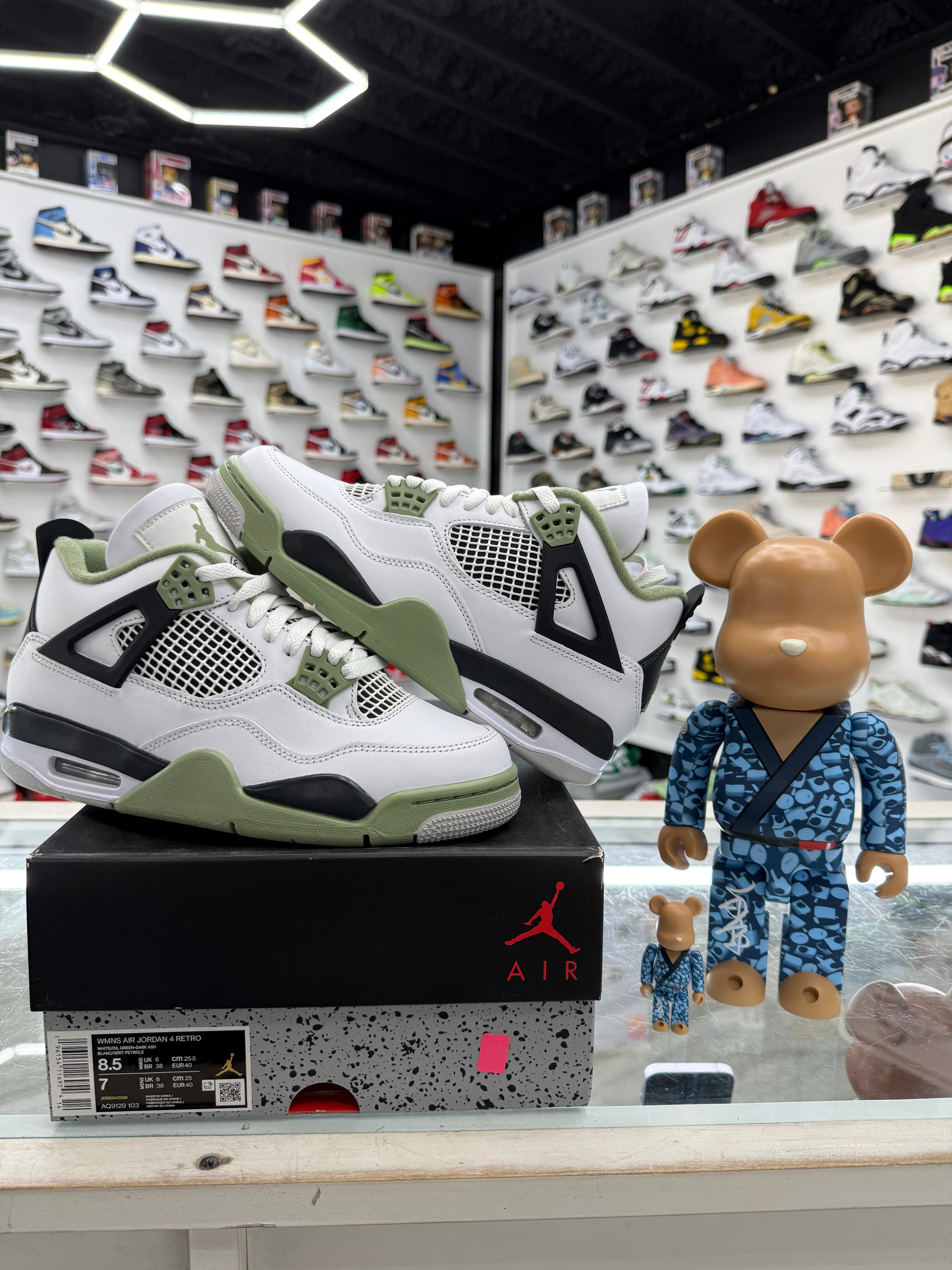 Jordan 4 Retro Seafoam Women's